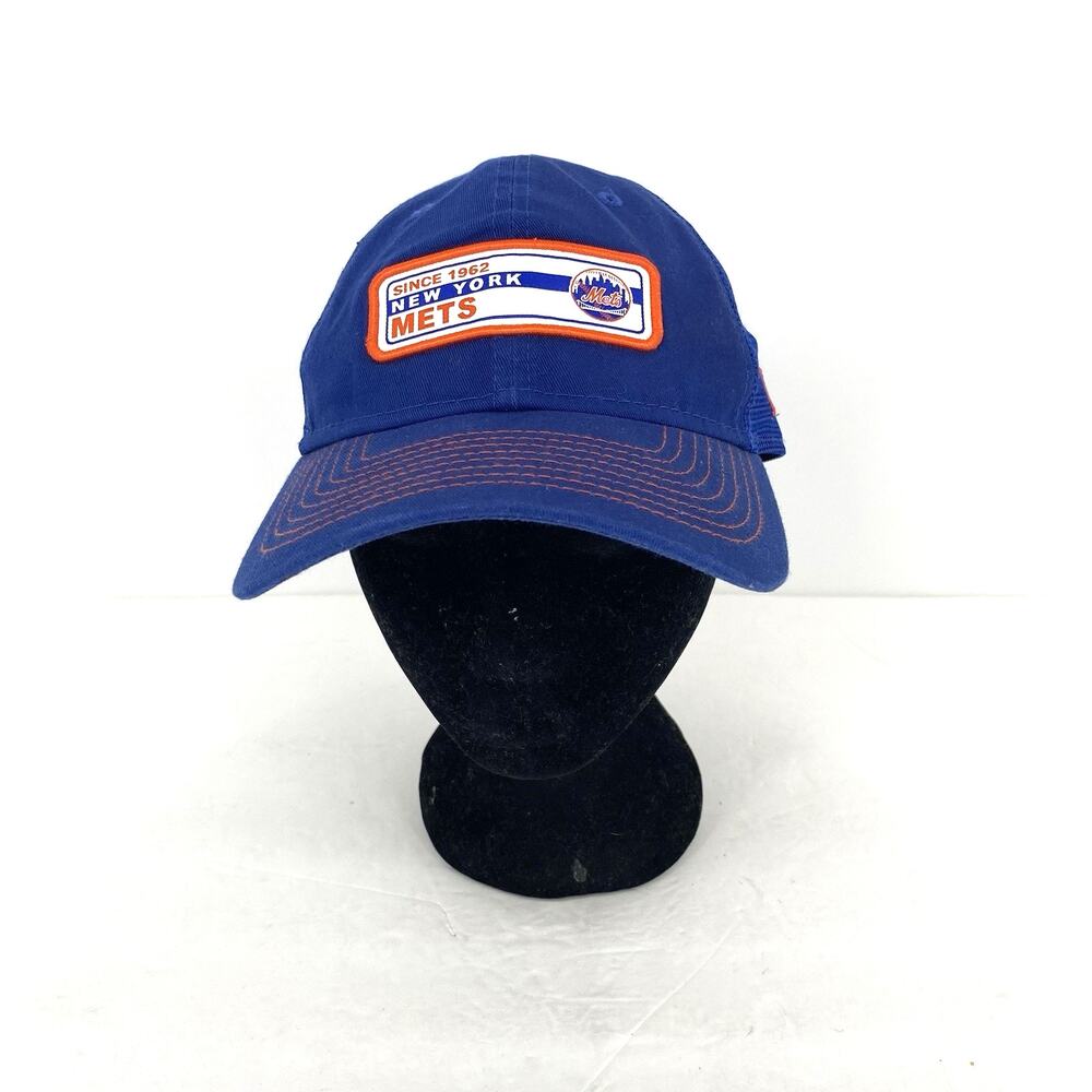 New Era 9TWENTY New York Mets Blue Adjustable Trucker Hat MLB Cap